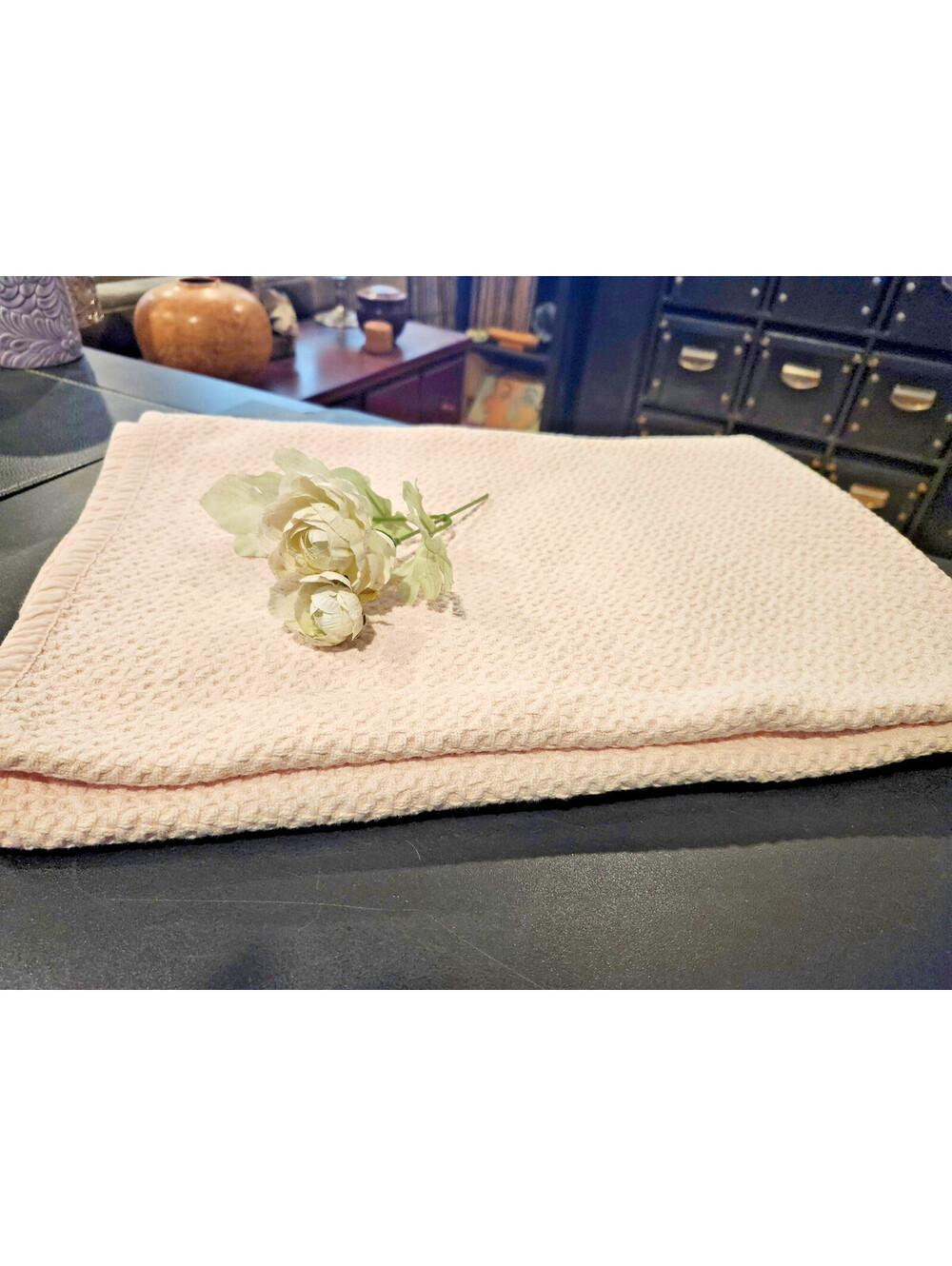 Coyuchi 100% Organic Cotton Light Pink Baby Girl Blanket Mini RN135496 32" x 44"